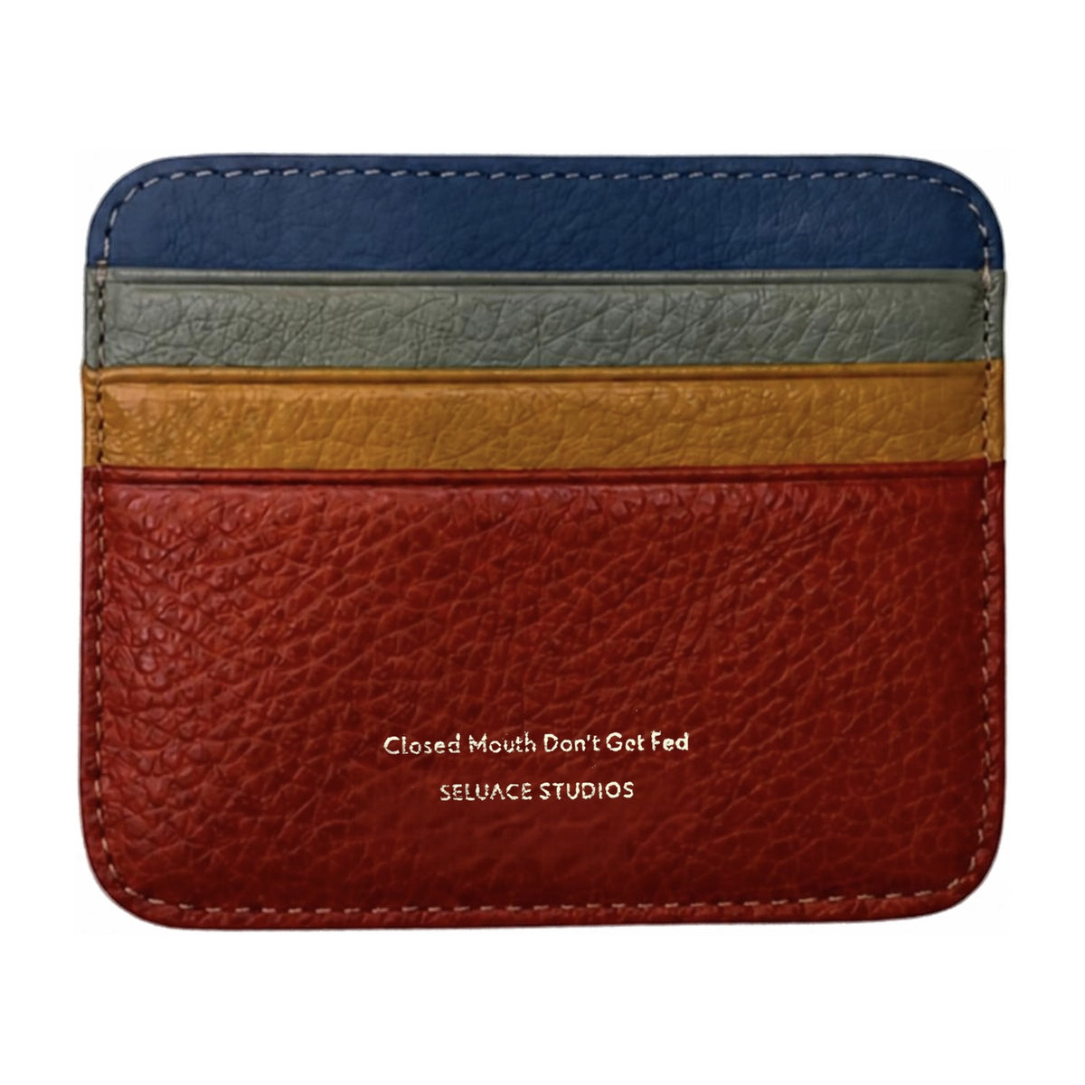 Closed Mouth Don’t Get Fed Card Holder
 - Orange