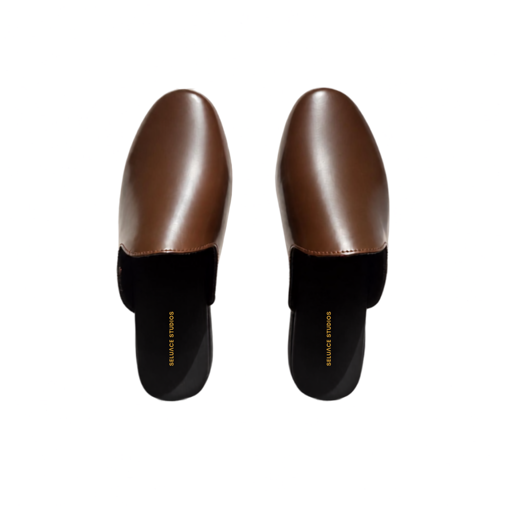 Seluace Toe Slip On Mules - Brown